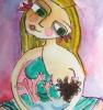 Breastfeeding Mama - Fine Art Print by Chrissy Butler